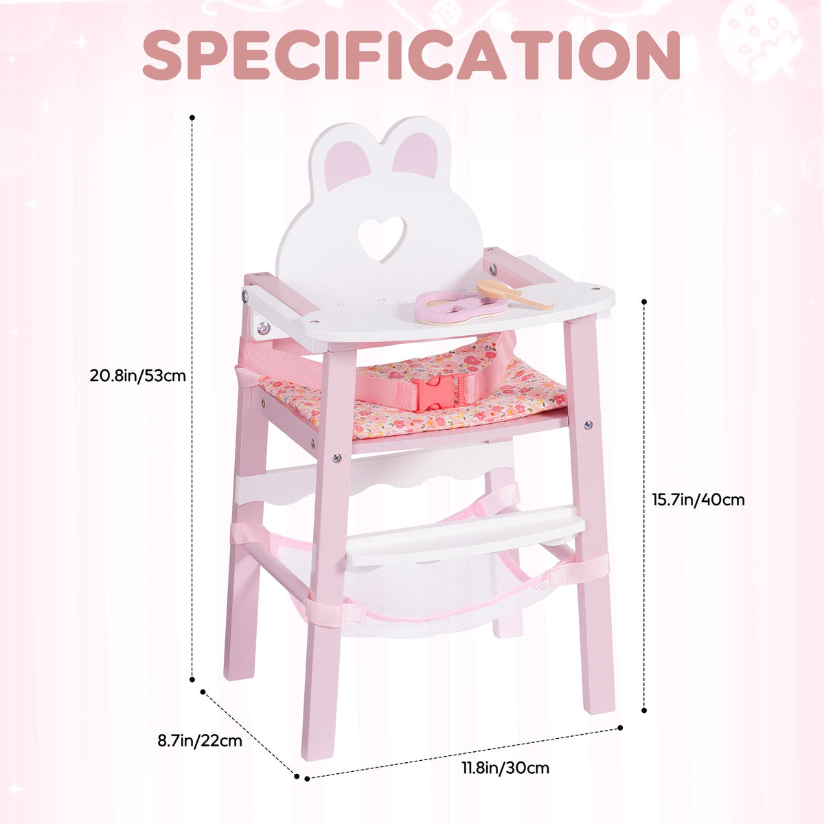 ROBUD Shell Tabletop Vanity pink wooden makeup set displayed in bedroom with shell arc lit mirror and star drawer handle