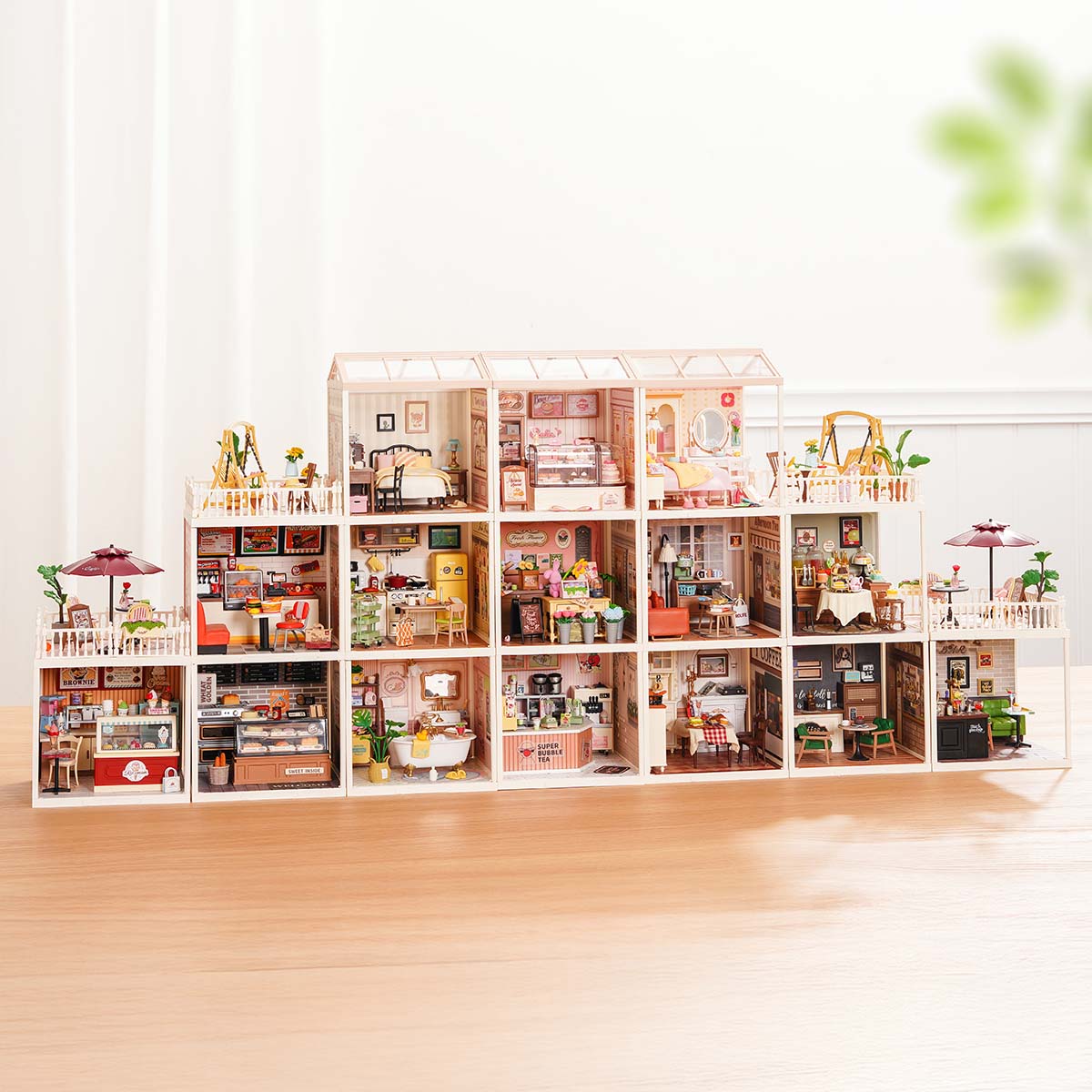 Rolife Super Creator Series 15 room miniature house collection with detailed interior scenes