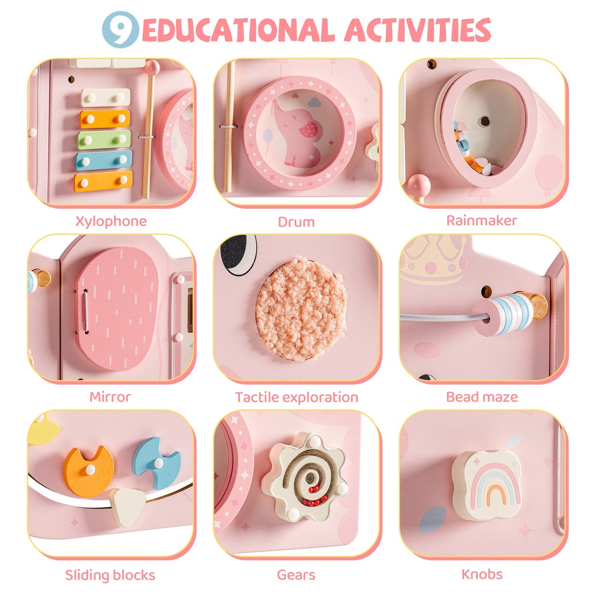 ROBUD Wooden Cream Elephant Busy Board, view 21
