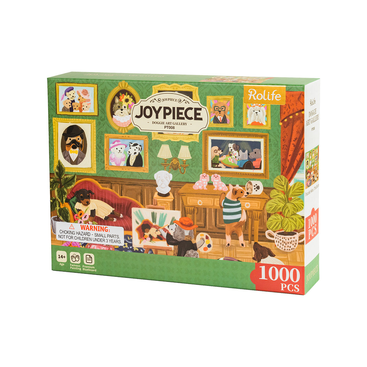 Rolife Doggie Art Gallery 1000 Piece Jigsaw Puzzle PT008, wooden jigsaw puzzle, styled photo