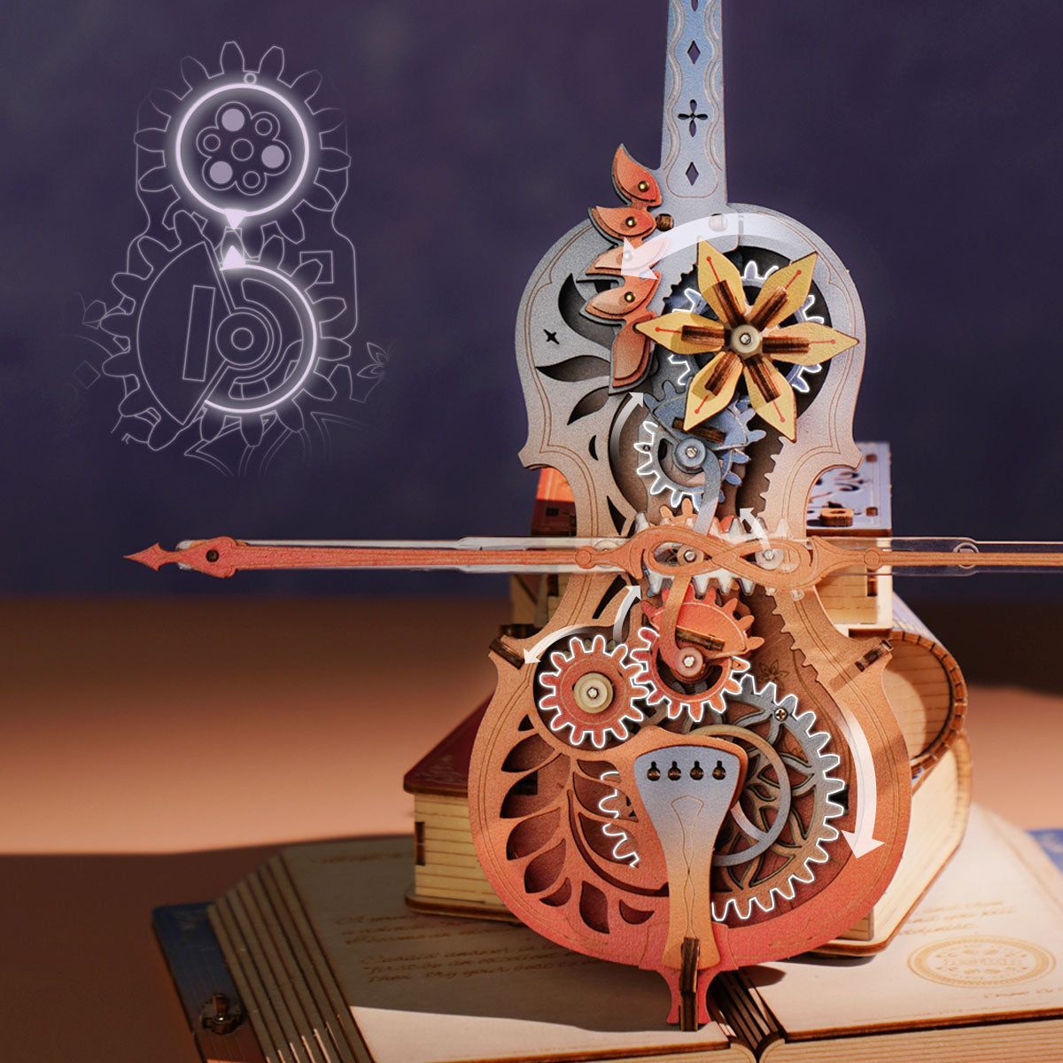 ROKR 3D wooden puzzle kit, main product photo on white background