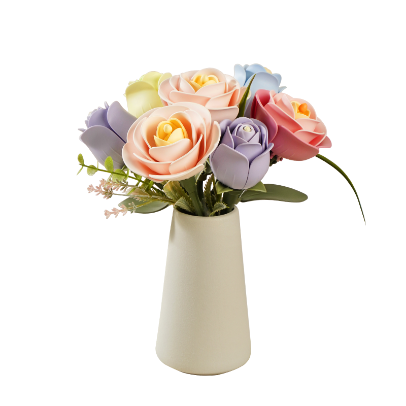 ROKR Floral Art Series Single Flower, 3D wooden single flower puzzle, front product view