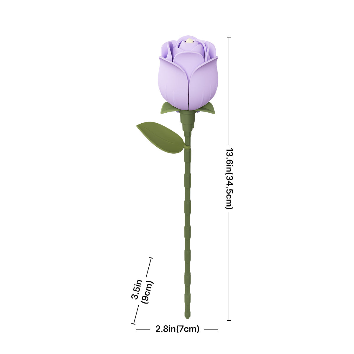 ROKR Floral Art Series Single Flower, 3D wooden single flower puzzle, feature callout shot (AD022)