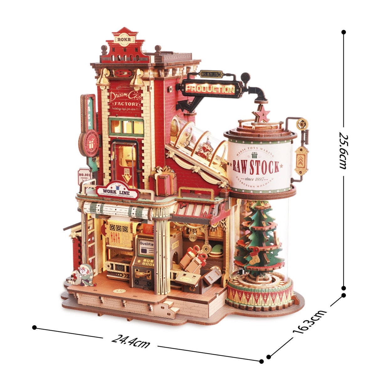 ROKR Gift Bundle + DIY gift bundle, product detail view: LGC01 Cog Coaster marble run and EAB01 Carousel music box kits EA...