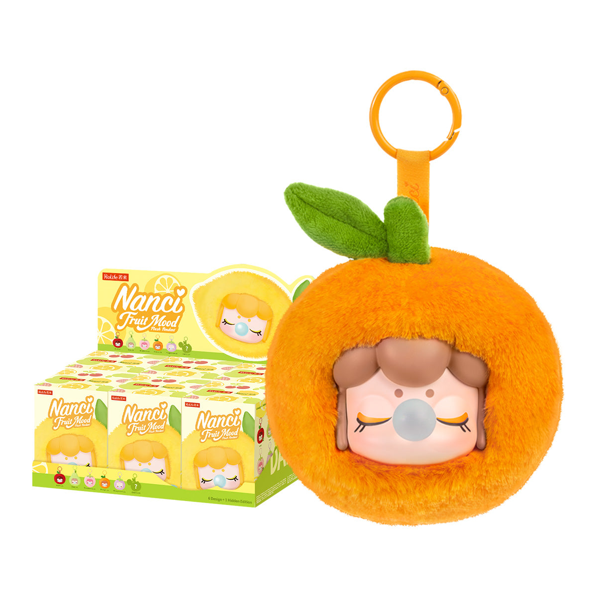 Rolife Nanci's Fruit Mood Surprise Plush Pendant MNCXX collectible figure, product front view on neutral background