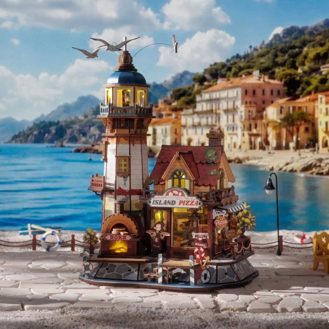 ROKR Chillbay Pizzeria Mechanisches 3D-Holzpuzzle EAM02