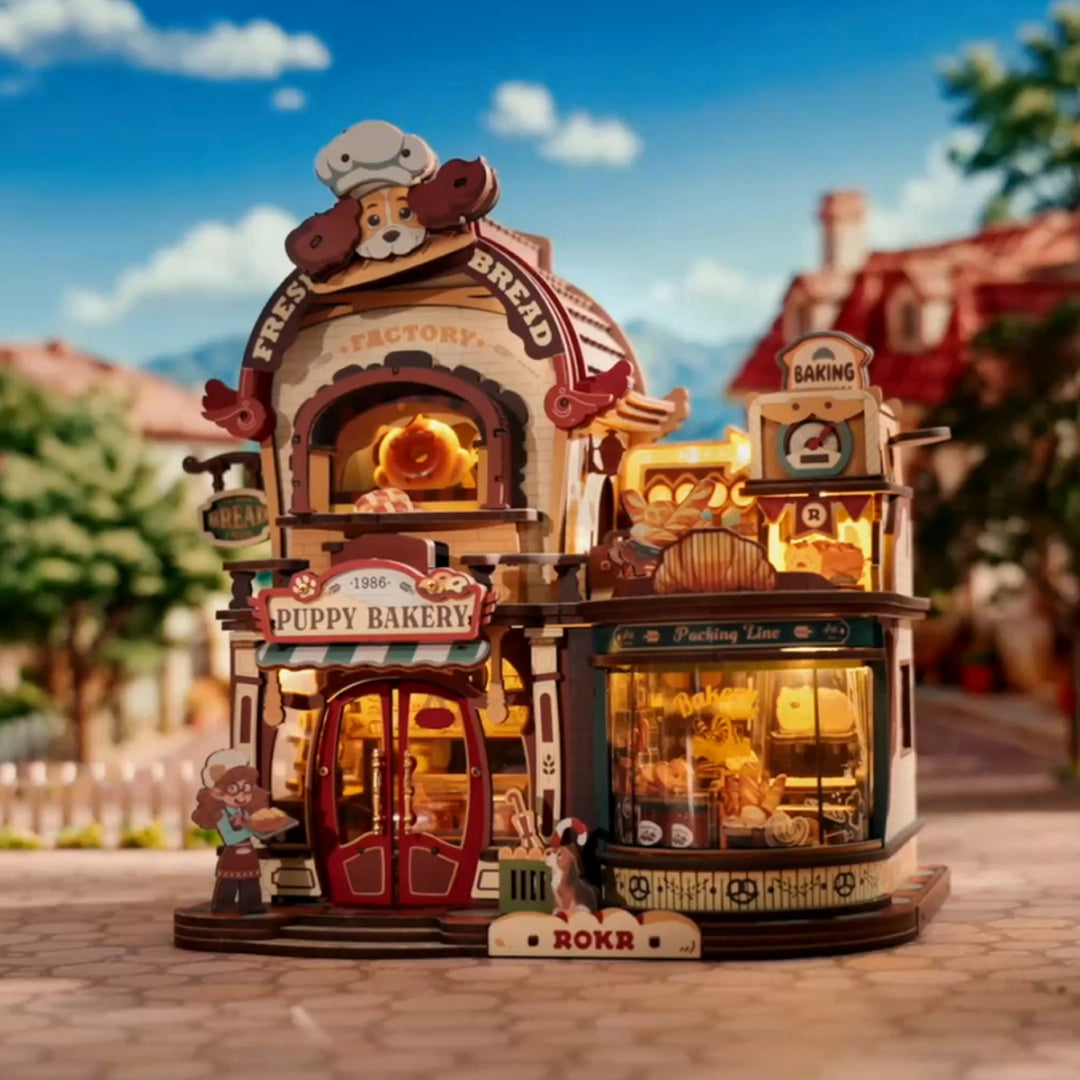 ROKR Dream Bread Factory Spieluhr 3D-Holzpuzzle EAB03