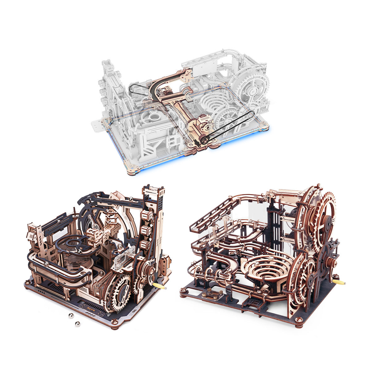ROKR Bundle + + DIY gift bundle, product detail view: LGA01 Tower Coaster, LGC01 Cog Coaster and LG01 marble run kits LG01...