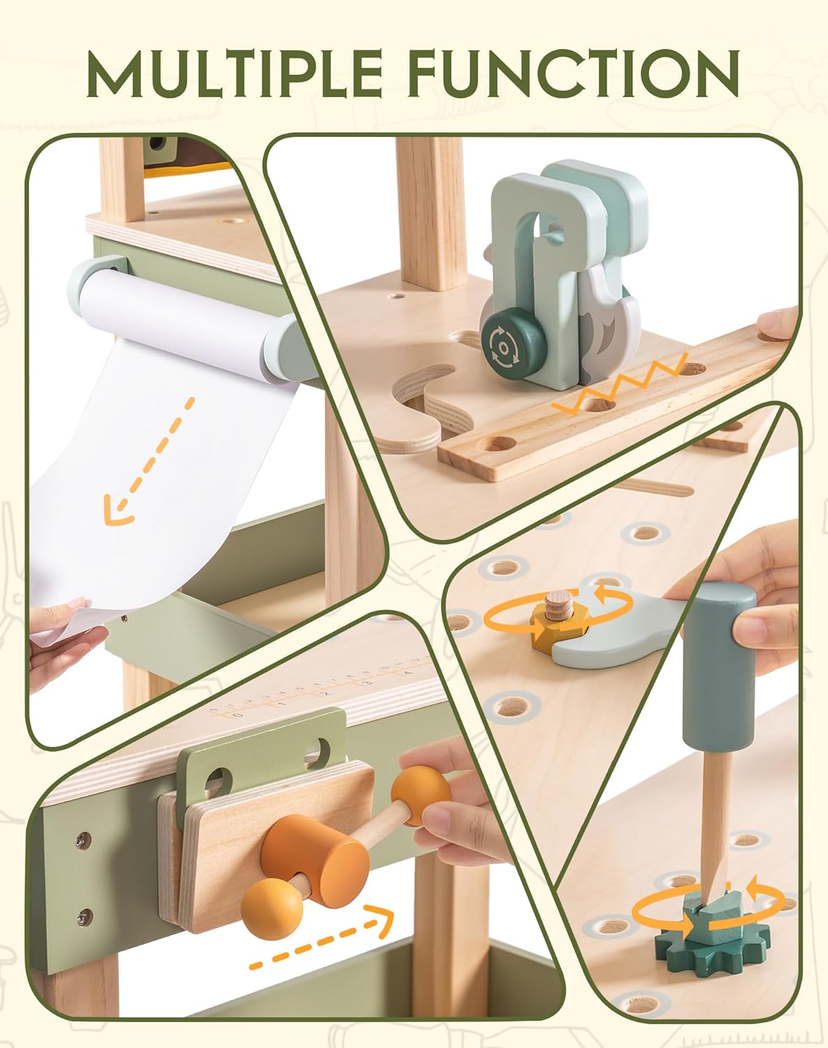 Robud avocado green workbench packaging box with product imagery and specifications printed on sides