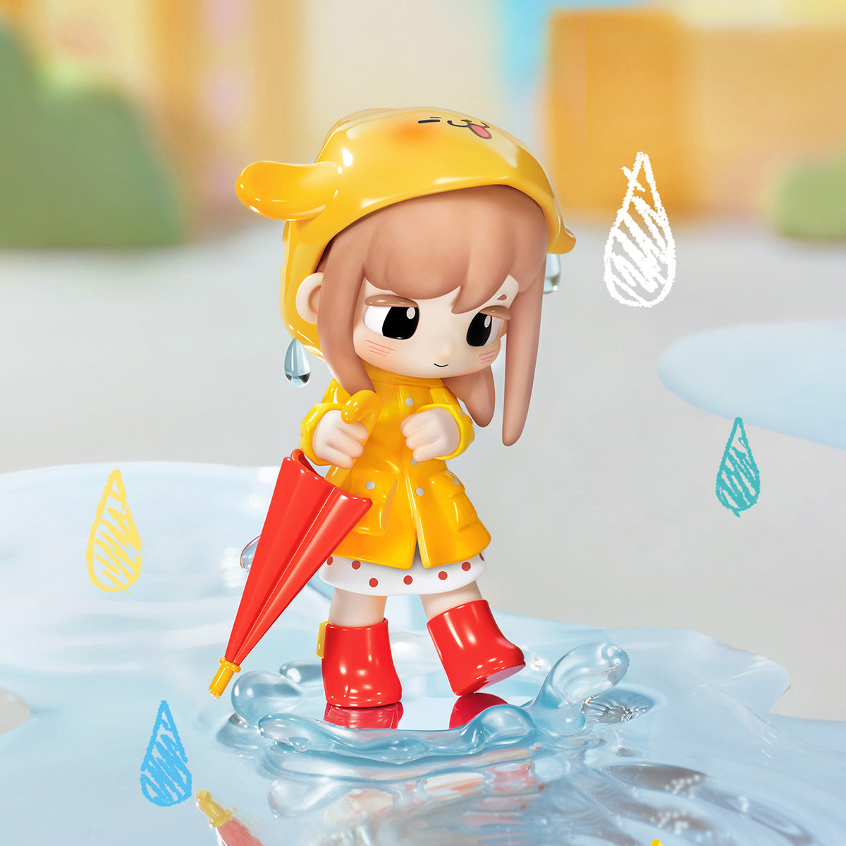 Rolife Yozco Mood Diary Surprise Figure Dolls RAXX collectible figure, side view highlighting structure and scale