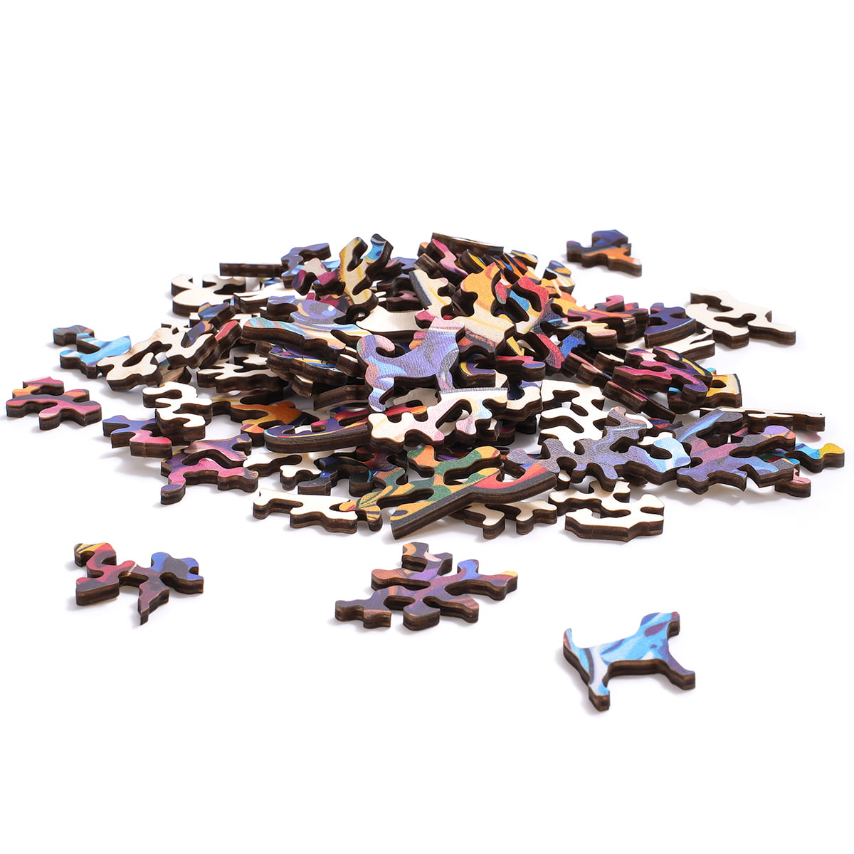 ROBOTIME, French Bulldog, wooden jigsaw puzzle, detail close-up