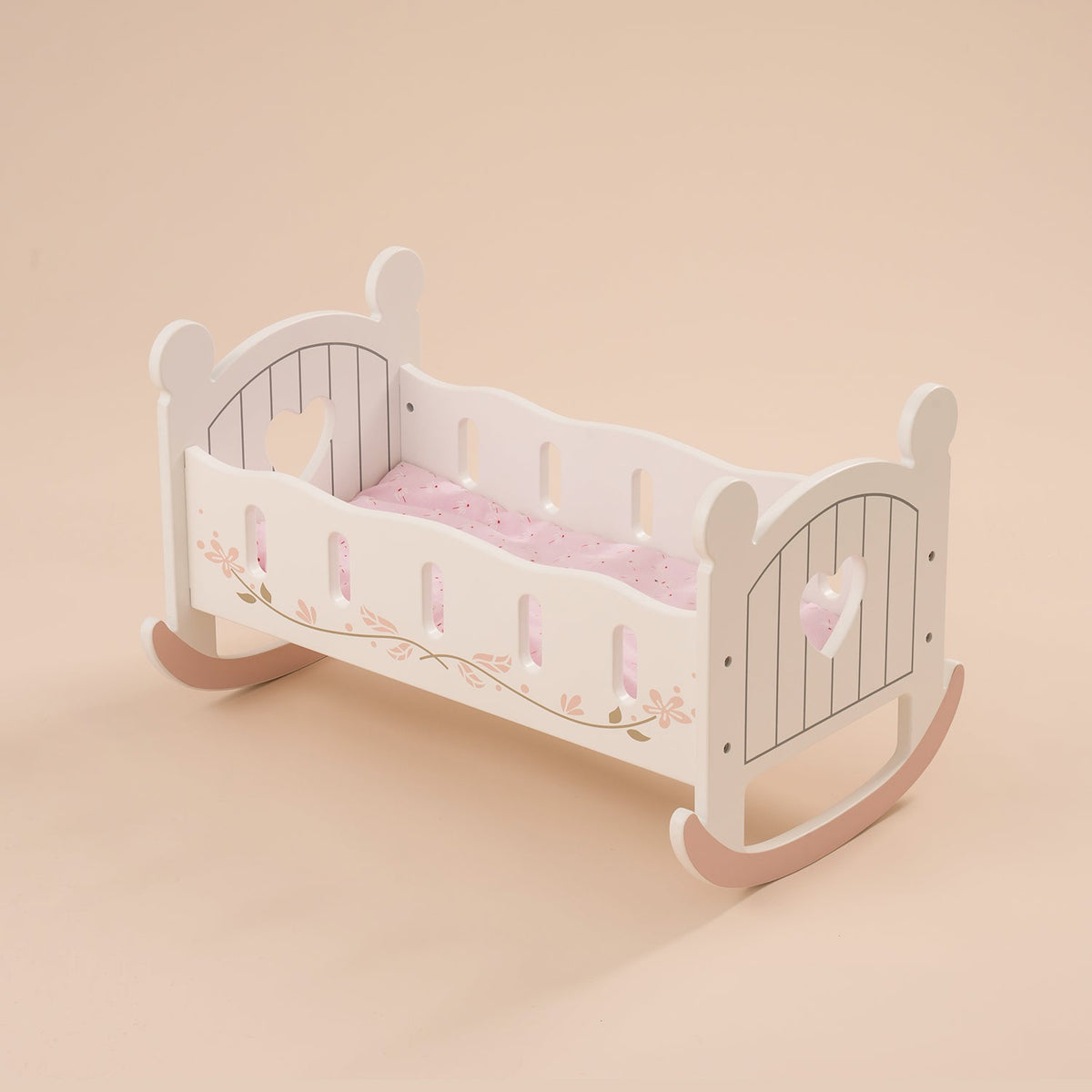 Robud Baby Wooden Doll Crib 18inch WRP01 collectible figurine, exploded view of components and parts