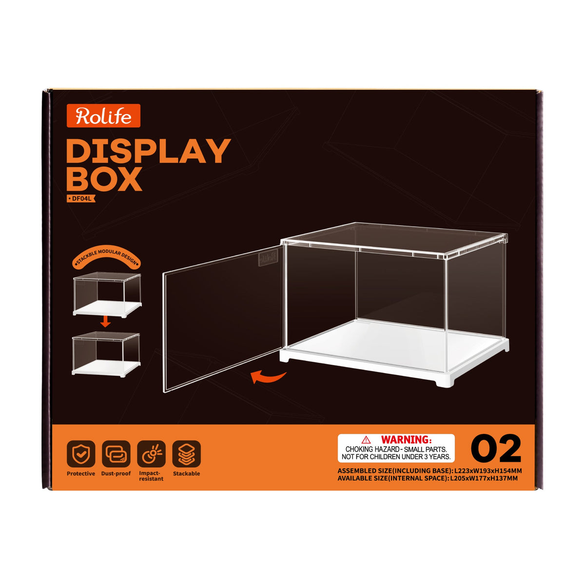 Rolife Acrylic Display Box Landscape Size S DF04L DIY craft kit, multi-angle composite showing model details