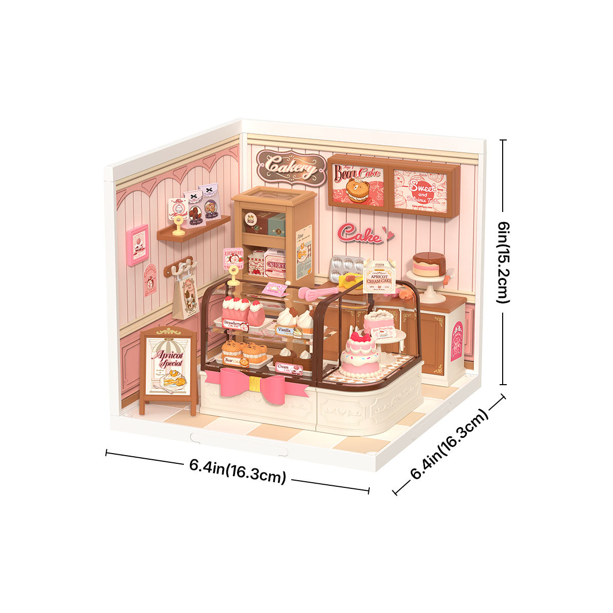Rolife Tasty Cake Shop DIY Miniature House DW019B, DIY miniature dollhouse kit, in-use demonstration