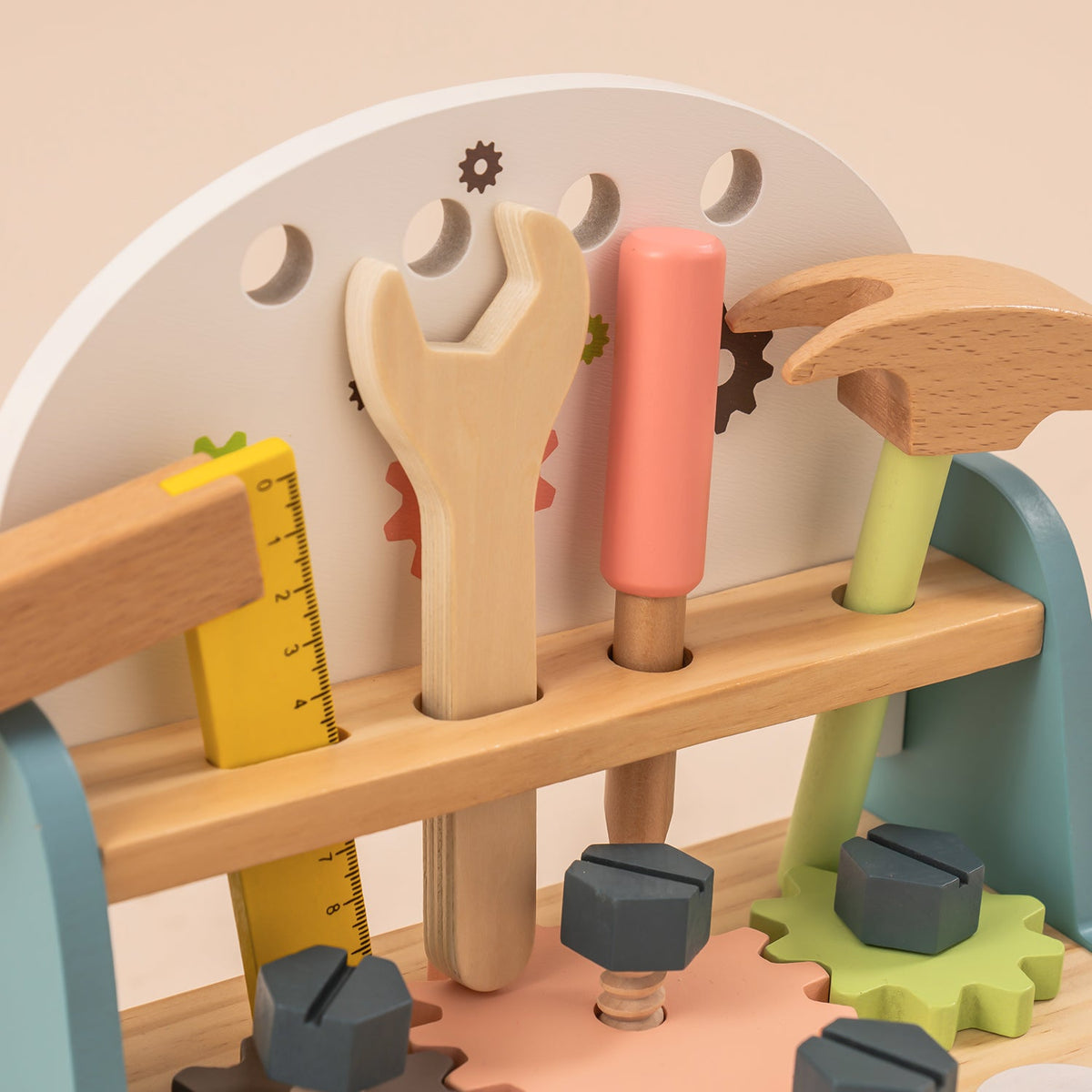 ROBUD Mini Wooden Play Tool Workbench Set WG201, view 5
