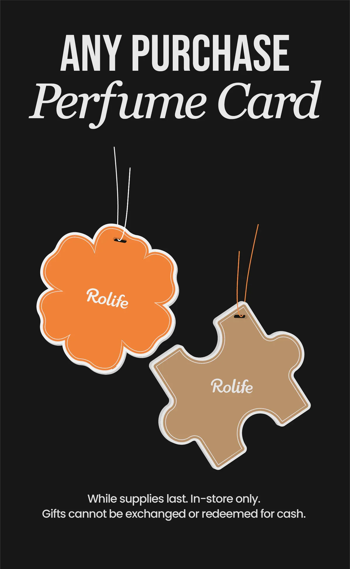 Rolife-Jubiläumsgeschenk im Store: Duftkarte