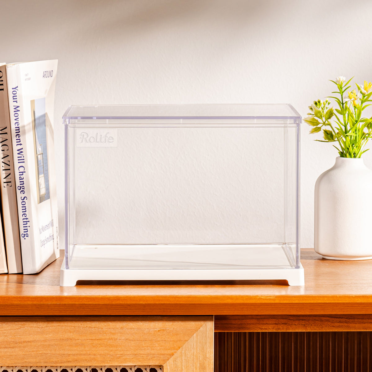 Rolife Acrylic Display Box Landscape Size S DF04L DIY craft kit, angled view showing detail and craftsmanship