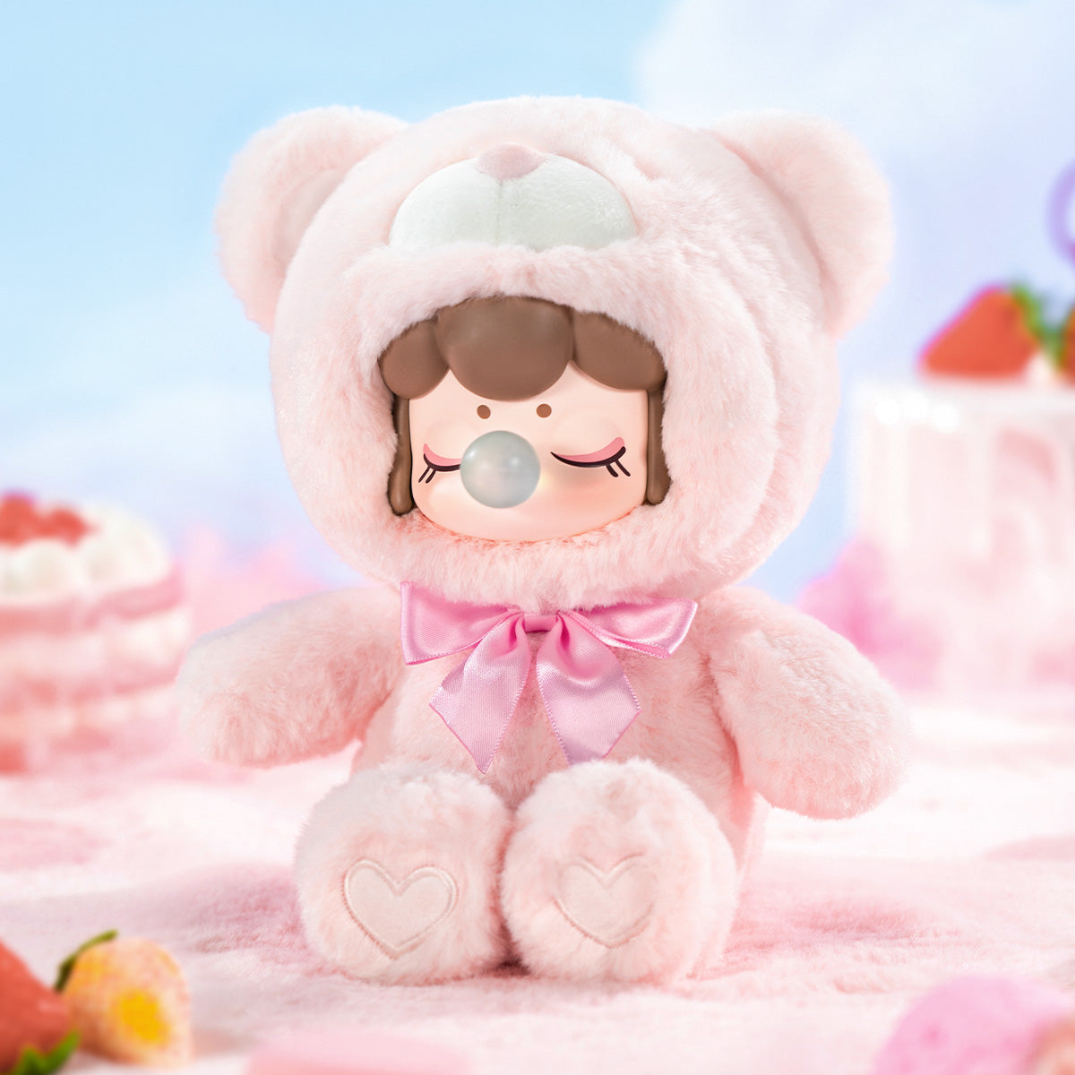 Rolife surprise plush doll blind box, top-down view of components