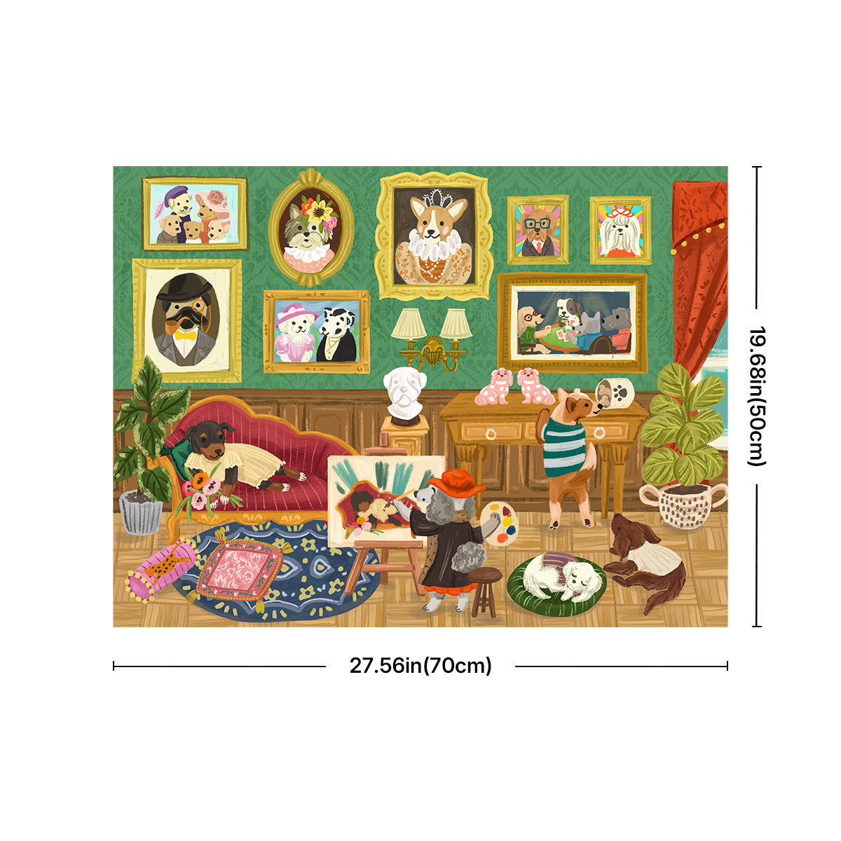 Rolife Doggie Art Gallery 1000 Piece Jigsaw Puzzle PT008, wooden jigsaw puzzle, in-use demonstration