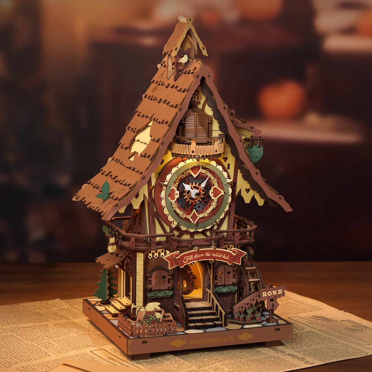 ROKR Cuckoo Clock, mechanisches 3D-Holzpuzzle