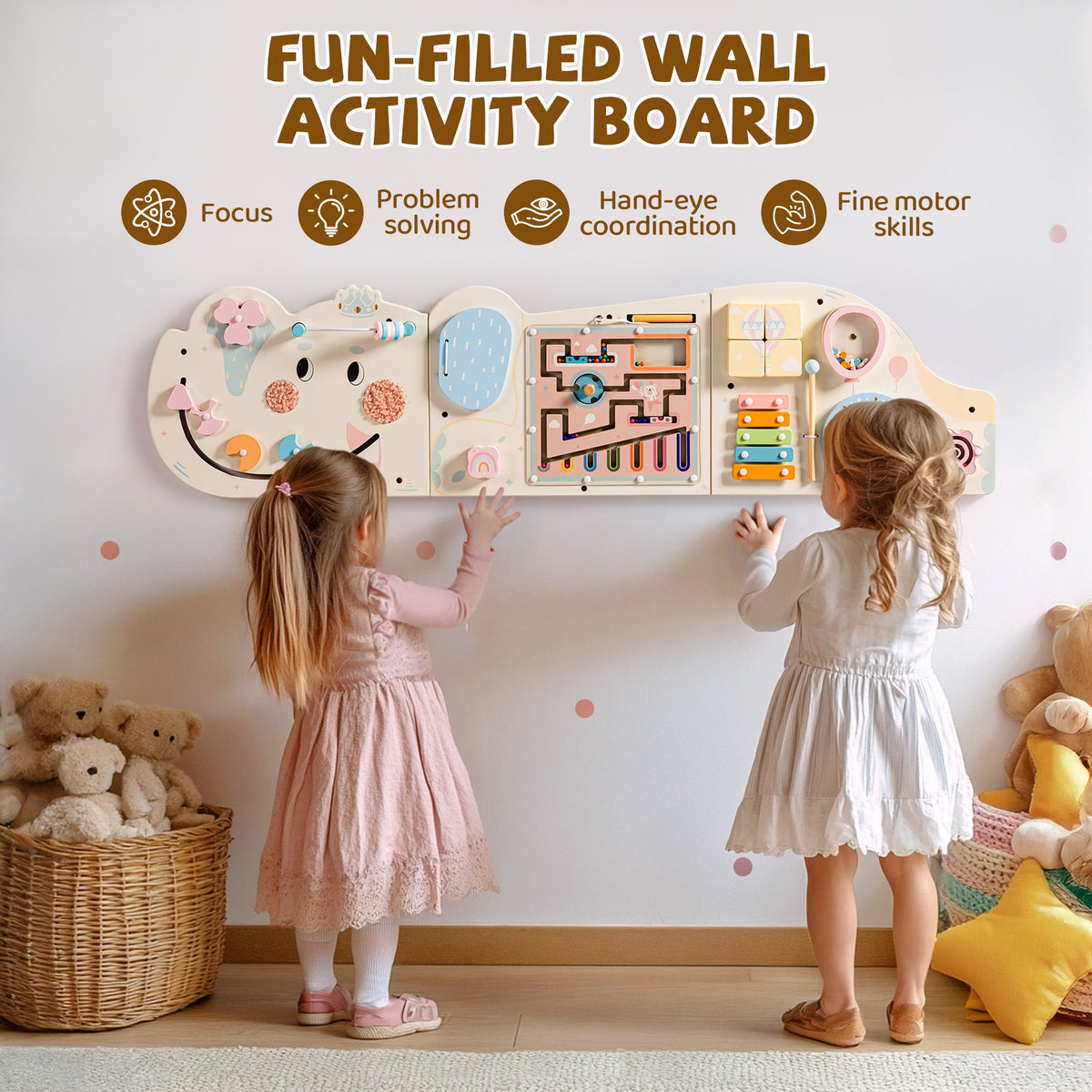 ROBUD Wooden Cream Elephant Busy Board, view 6