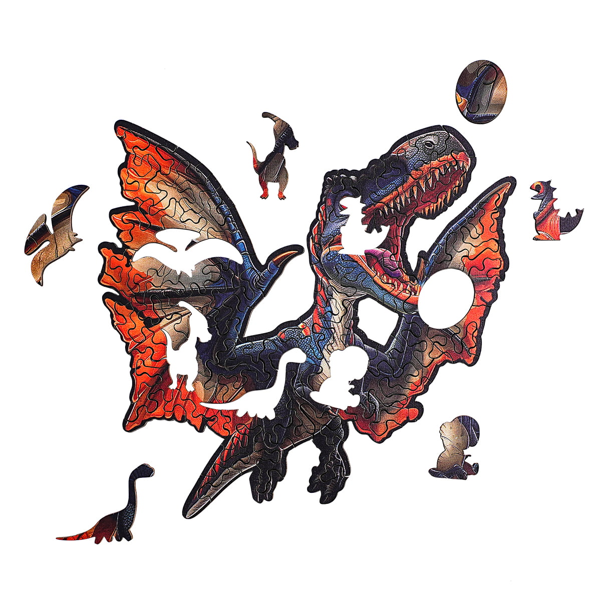 ROBOTIME, Fierce Pterosaur, DIY mechanical model kit, side angle