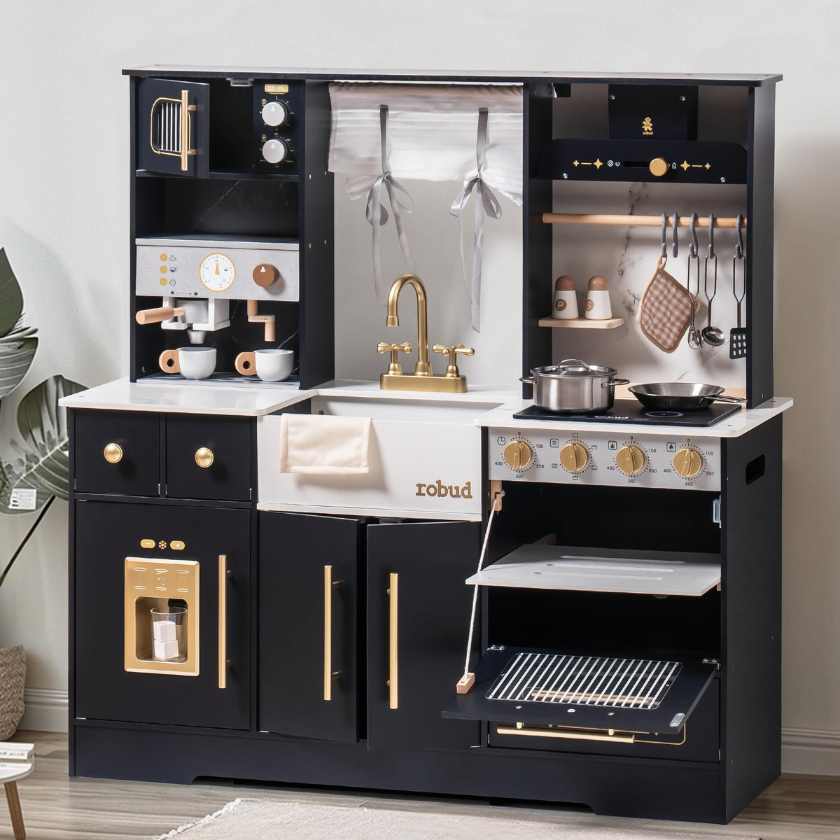 Robud wooden play kitchen black, additional product view 11