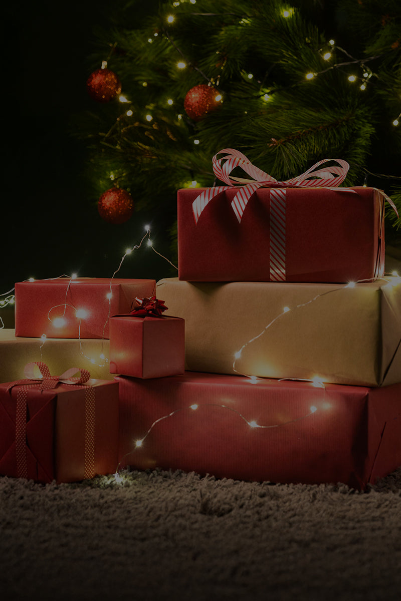 Robotime Online Christmas Gift PC banner, three ROKR gravity swing pendulum models including biplane and Santa on Sleigh MCD05
