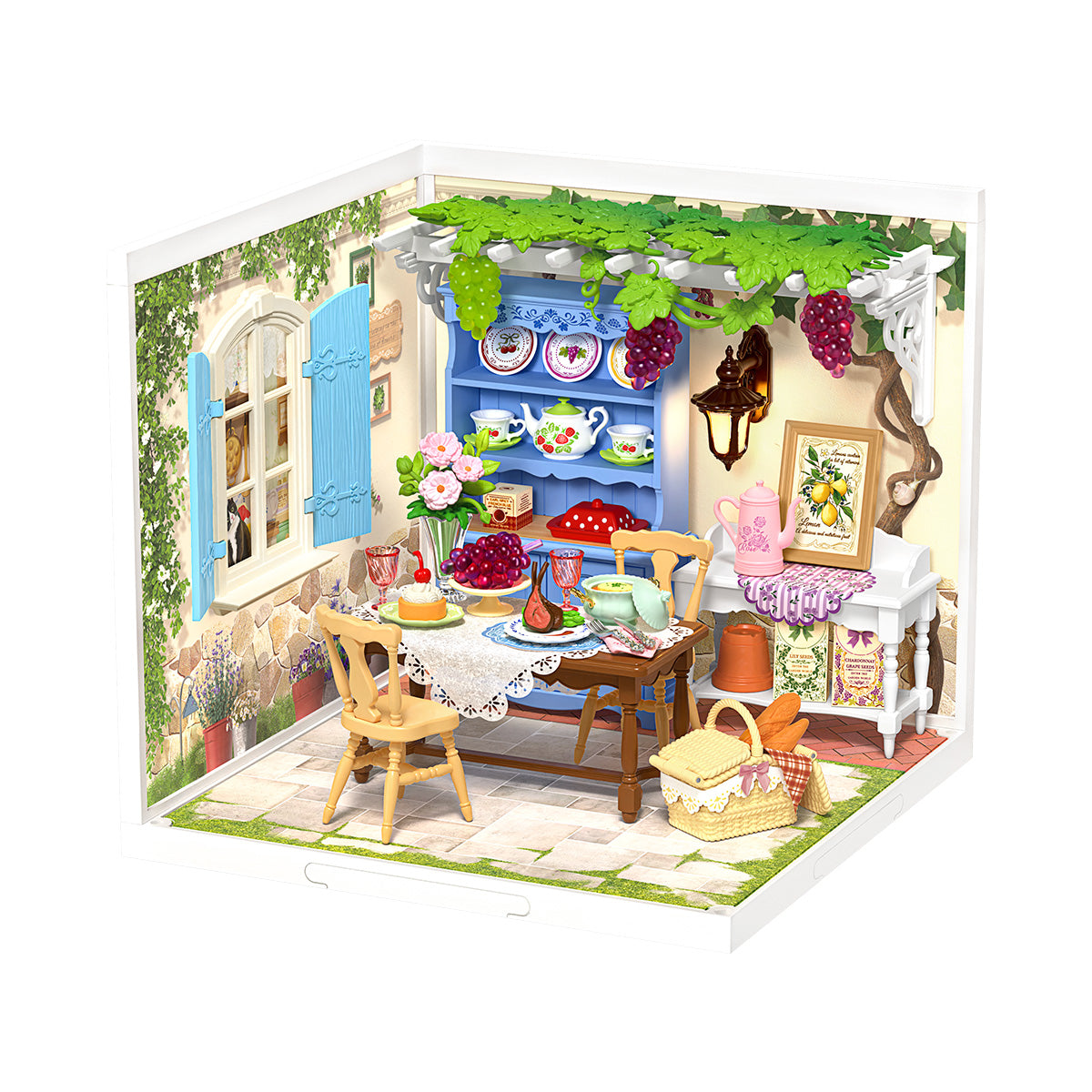 Rolife Super Creator Series, DIY miniature dollhouse kit, side view