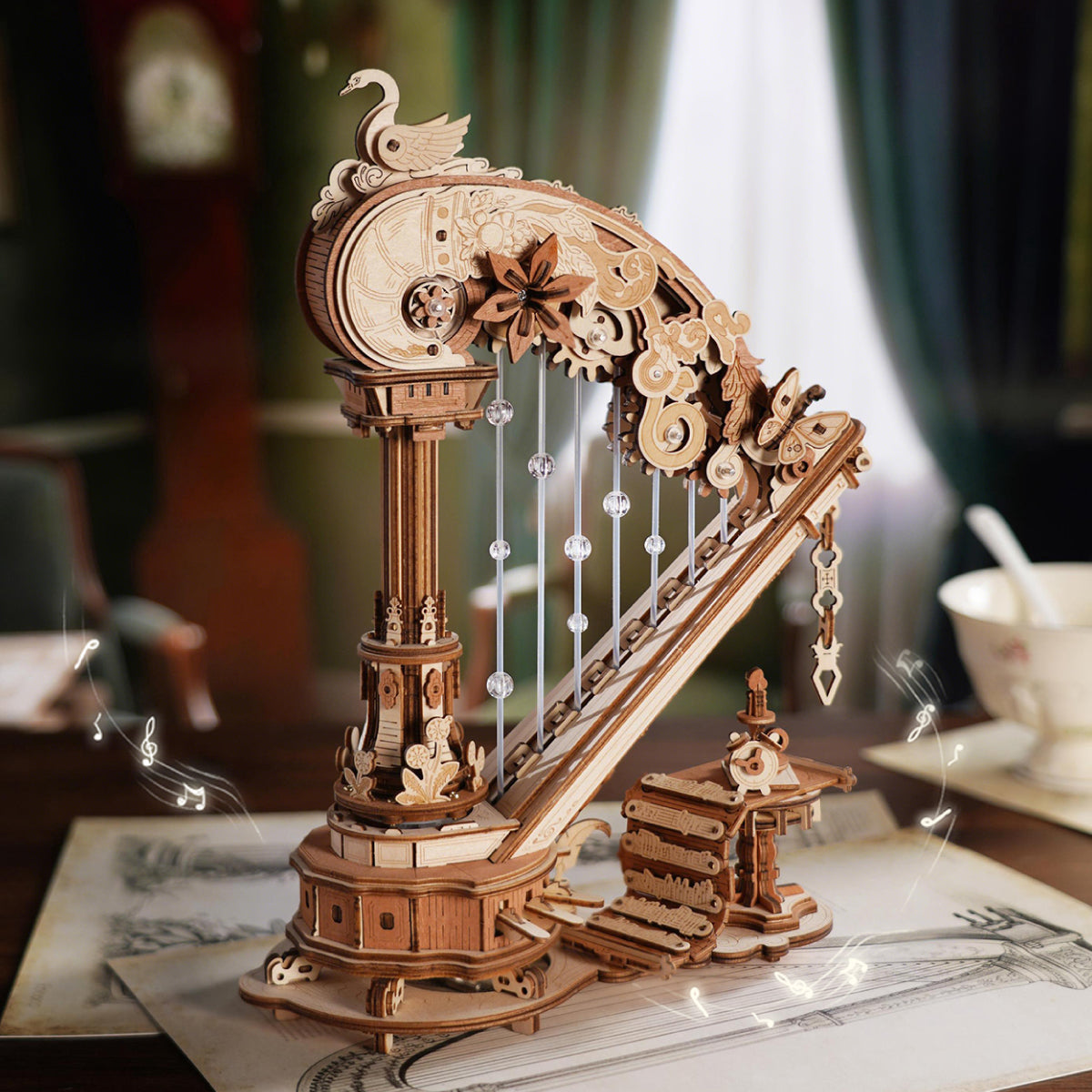 ROKR Magic Harp Music Box, 3D-Holzpuzzle