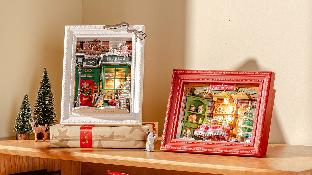 Festliche Tisch- oder Regaldekorationen
