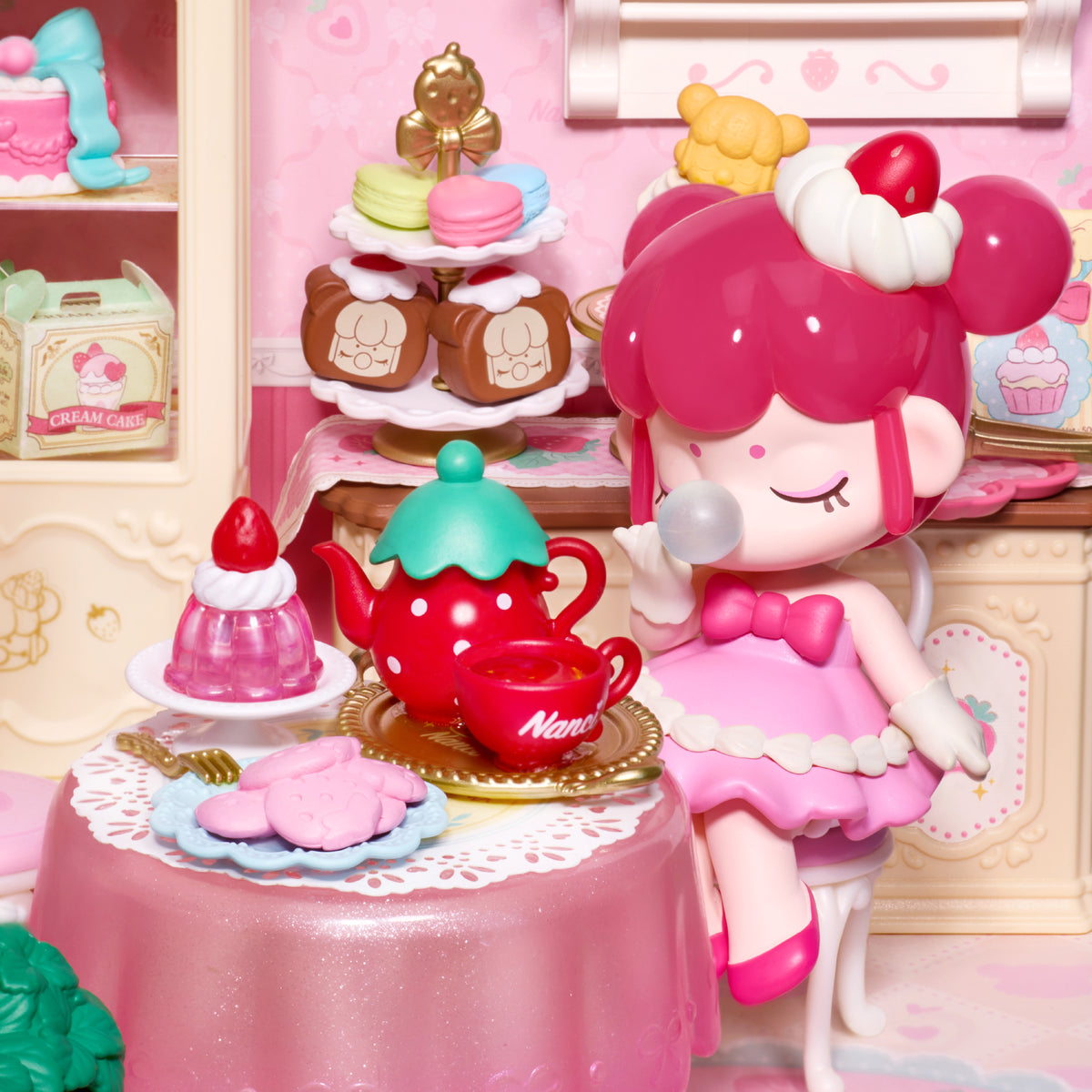 Rolife Nanci Strawberry Teatime Super Creator, Detail-Nahaufnahme