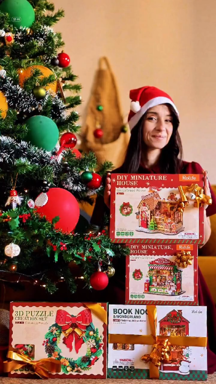 Rolife Christmas Wreath 3D Wooden Puzzle TGL04 variant 4c2