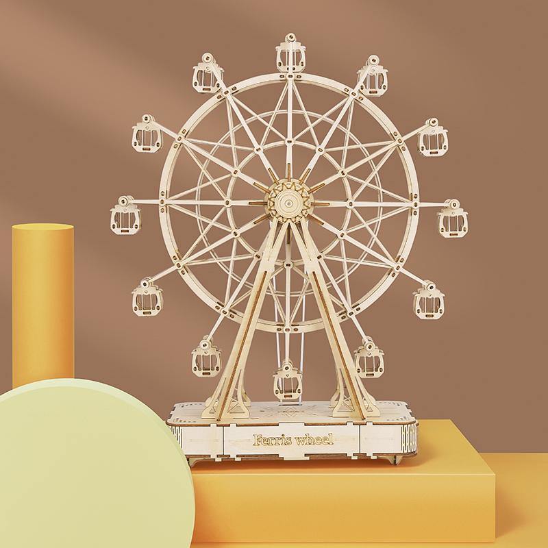 Rolife Ferris Wheel 3D Wooden Puzzle Music Box TGN01 main product photo