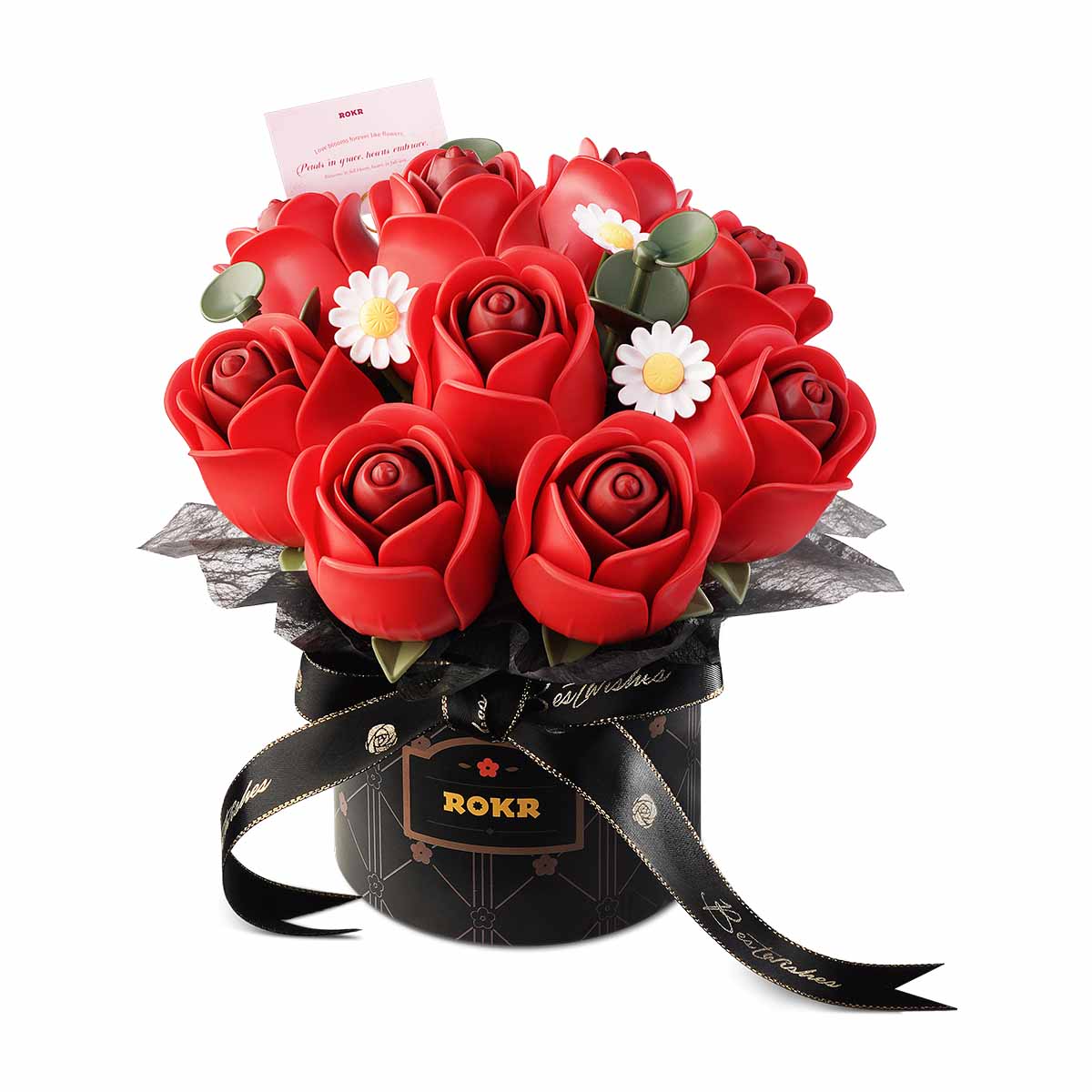 ROKR Red Rose Bouquet DIY 3D Puzzle AF02J main product photo