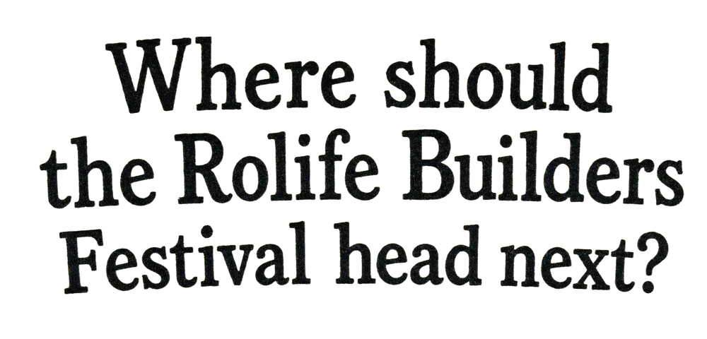 Wohin soll das Rolife Builders Festival als Nächstes ziehen?