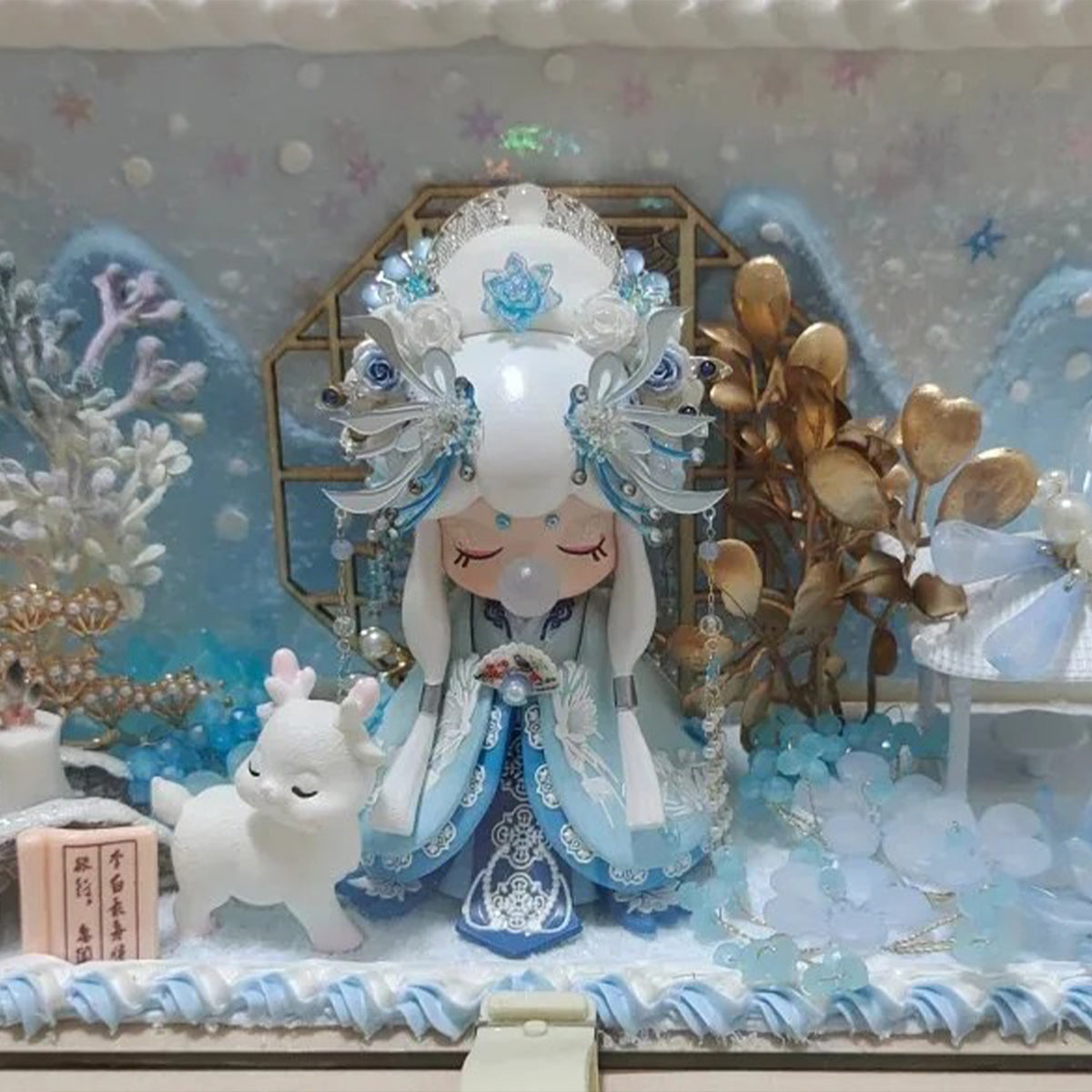 Rolife surprise figure doll showing detailed face paint and costume design