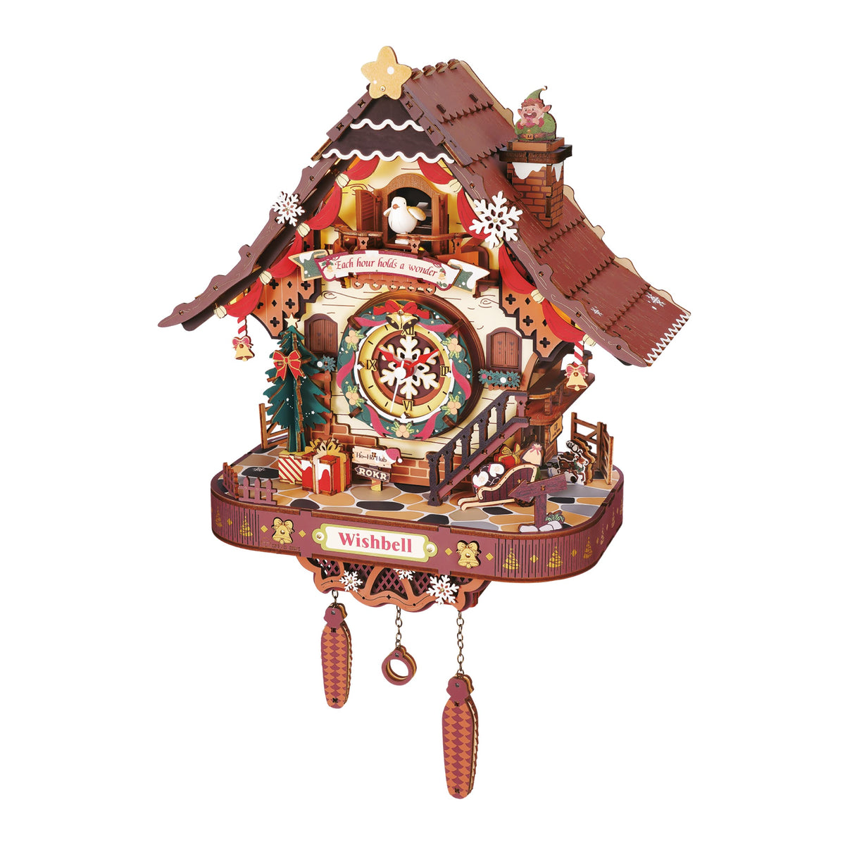 Christmas Cuckoo Clock: Hauptansicht des fertigen Modells, SKU LCB01